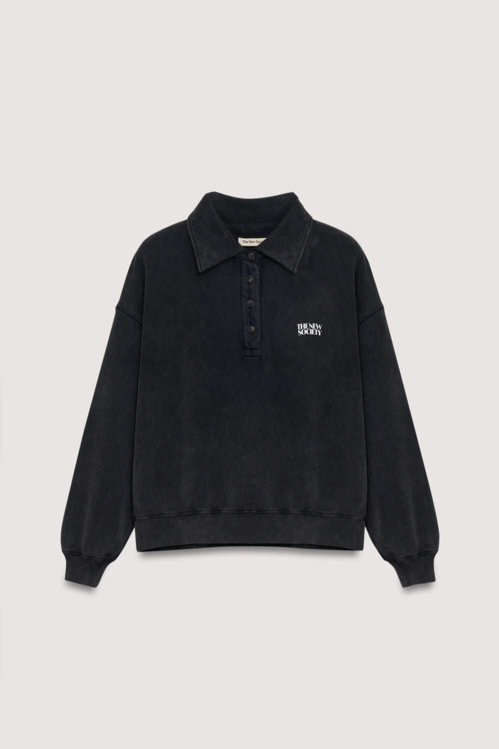 Sweatshirt Valeria Polo Washed-Grey