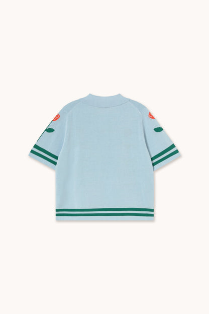 The Tiny Big Sister | Chloe Roses Polo - Light Blue