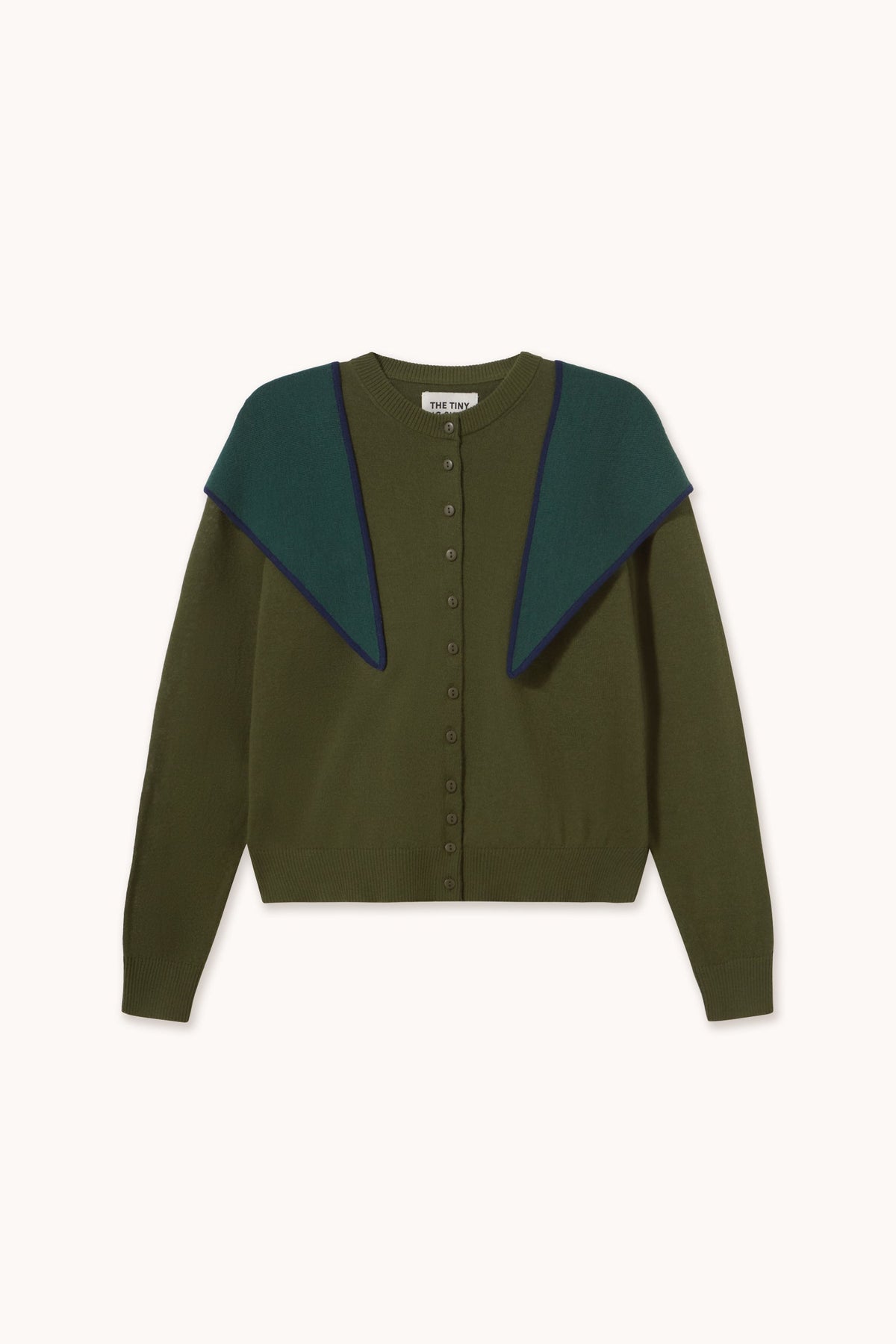 THE TINY BIG SISTER-669 CON SCARF LARA CARDIGAN-DARK KHAKI_01.jpg