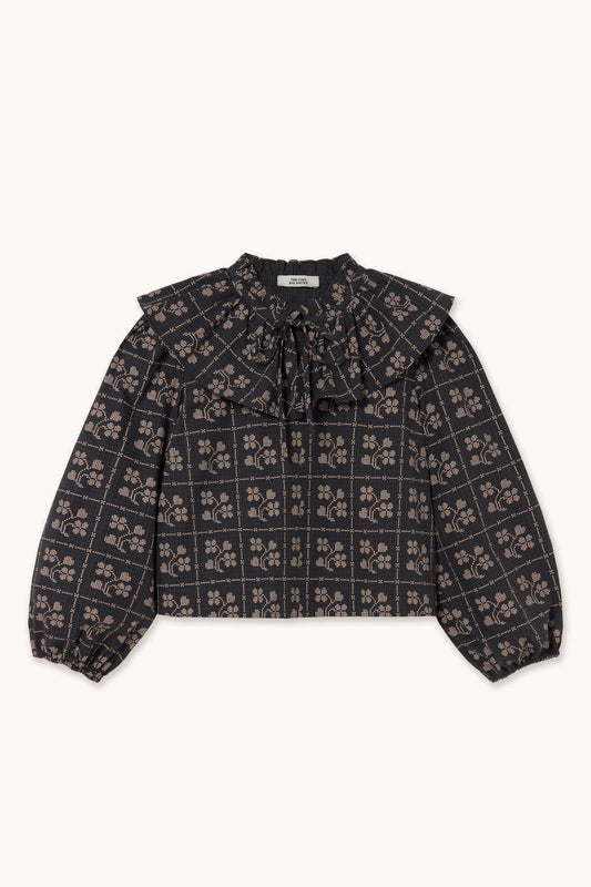 THE TINY BIG SISTER-669 DOTS FLOWERS BLOUSE-NAVY_01.jpg