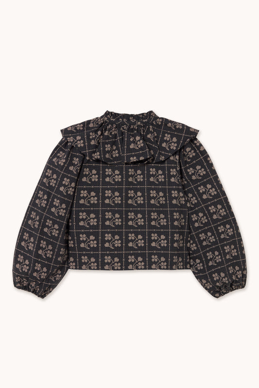 THE TINY BIG SISTER-669 DOTS FLOWERS BLOUSE-NAVY_02.jpg