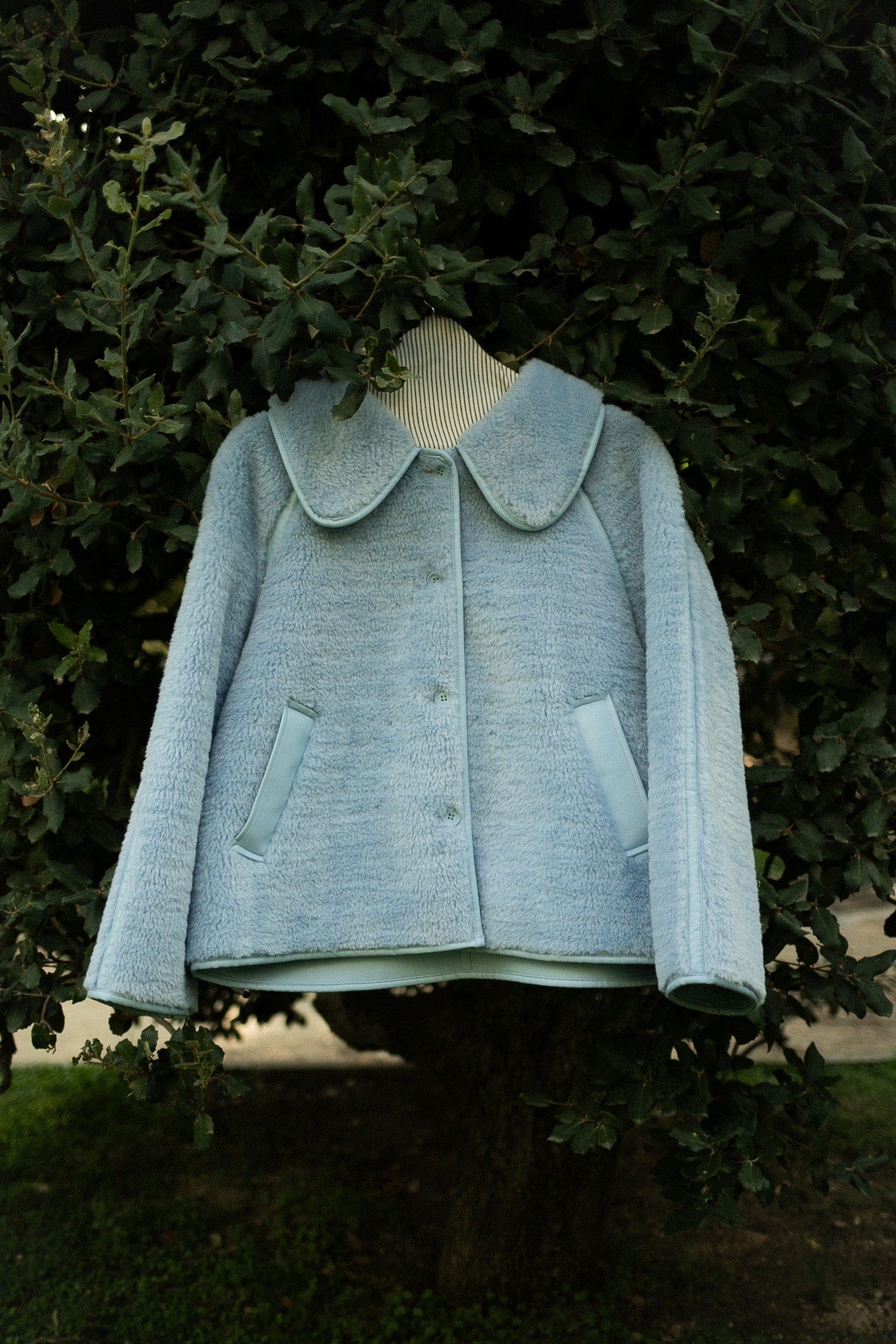 Jacket Faux Fur Coat Denim-Blue