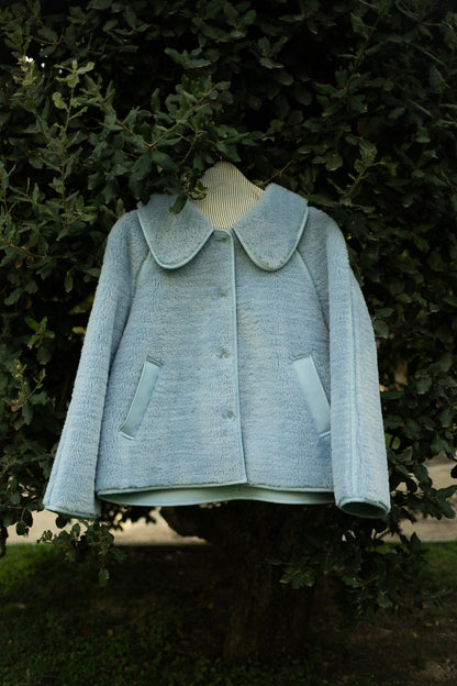 Jacket Faux Fur Coat Denim-Blue