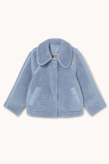 Jacket Faux Fur Coat Denim-Blue