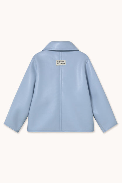 Jacket Faux Fur Coat Denim-Blue