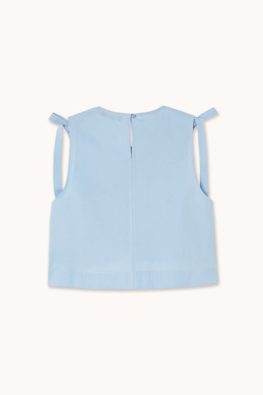 Blouse Flowers Top Blue