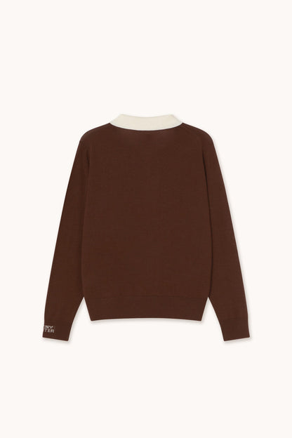 Aw25-677 Frank Cont Swea Chocolate