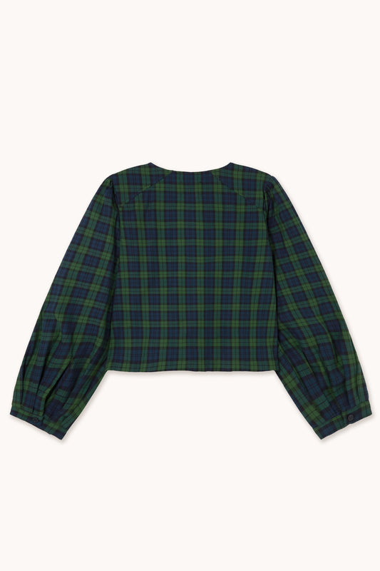 THE TINY BIG SISTER-669 GREEN CHECK BLOUSE-LIGHT NAVY_02.jpg