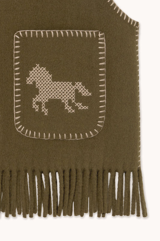 THE TINY BIG SISTER-669 HORSES EMB VEST-DARK KHAKI_03.jpg
