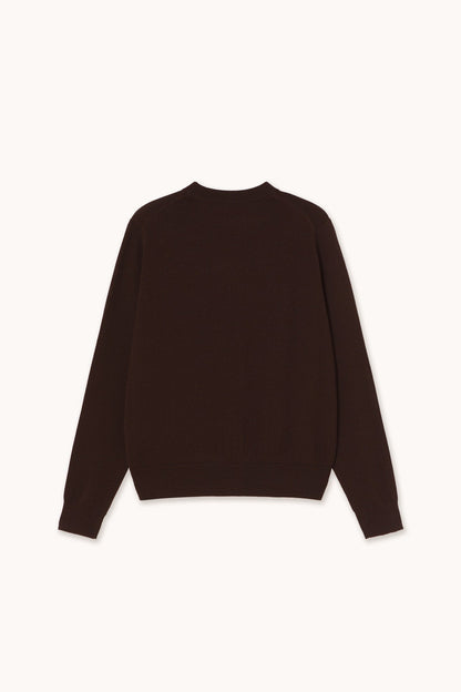 Aw25-695 Sara Bow Sweater Dark-Brown
