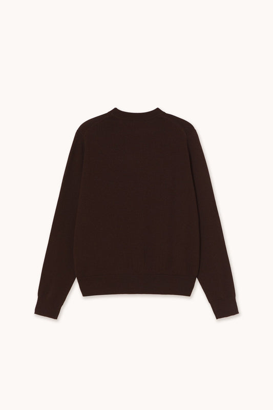 Aw25-695 Sara Bow Sweater Dark-Brown