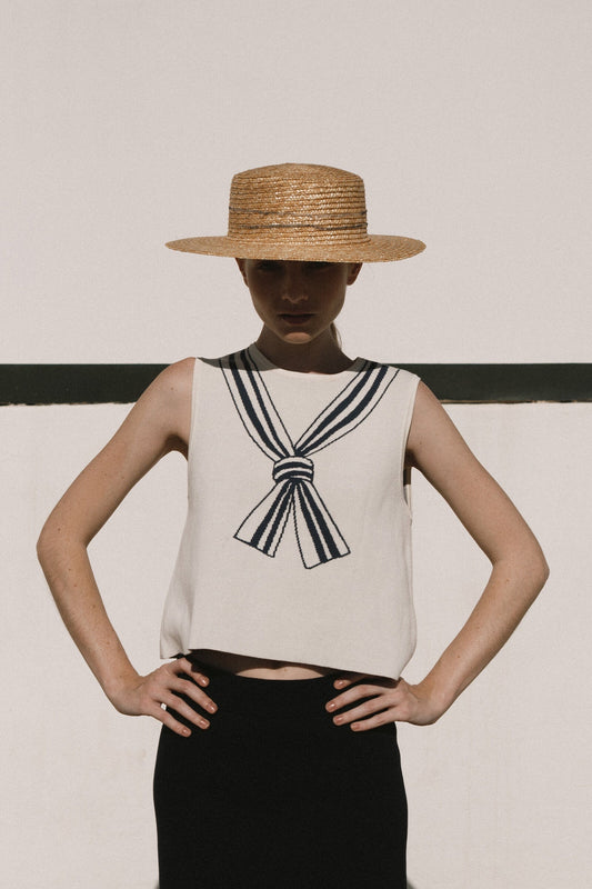 Blouse Scarf Top Off-White