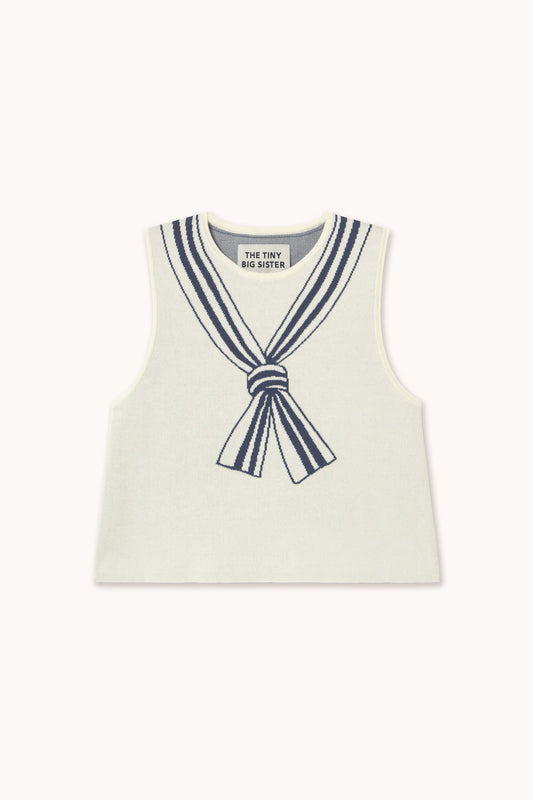 Blouse Scarf Top Off-White