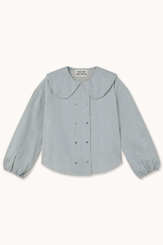 Aw25-661 Striped Shir 611 Light-Cream-Stone