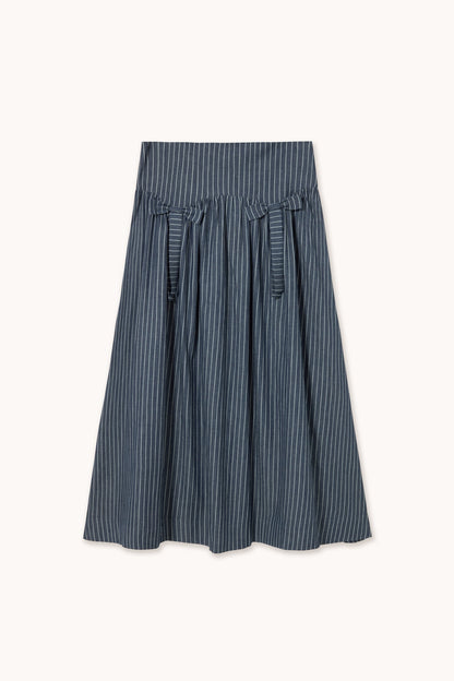 THE TINY BIG SISTER | Striped Maxi Skirt - Light Navy