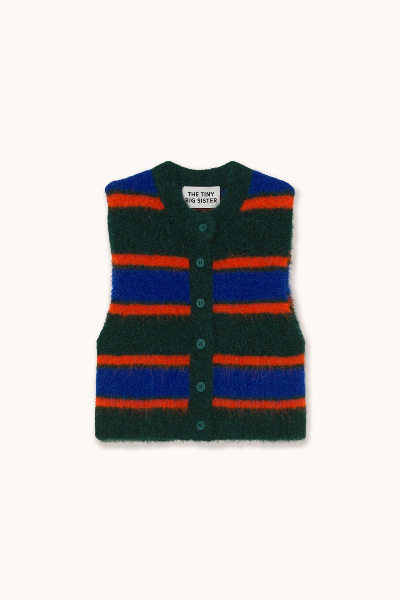 Vest Striped Vest Bottle-Green