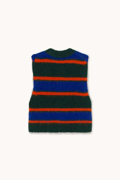 Vest Striped Vest Bottle-Green