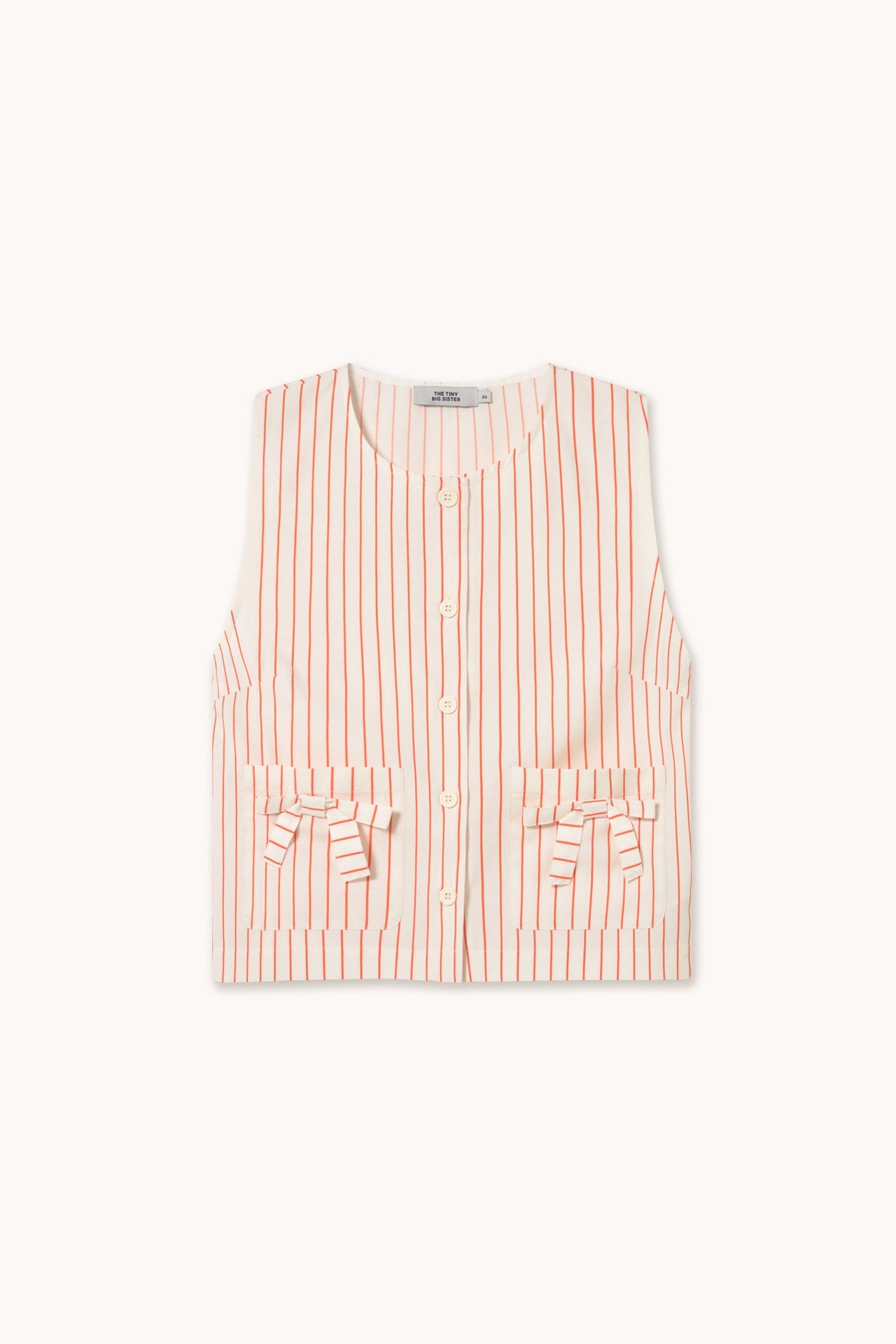 Gilet Stripes Bow Vest Off-White