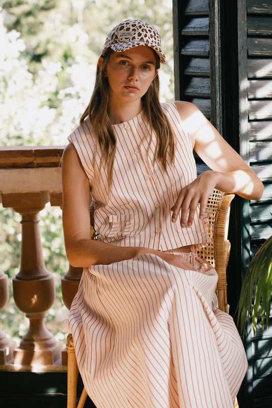 Gilet Stripes Bow Vest Off-White