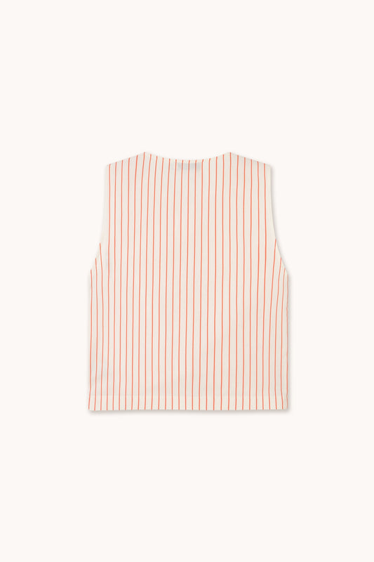 Gilet Stripes Bow Vest Off-White