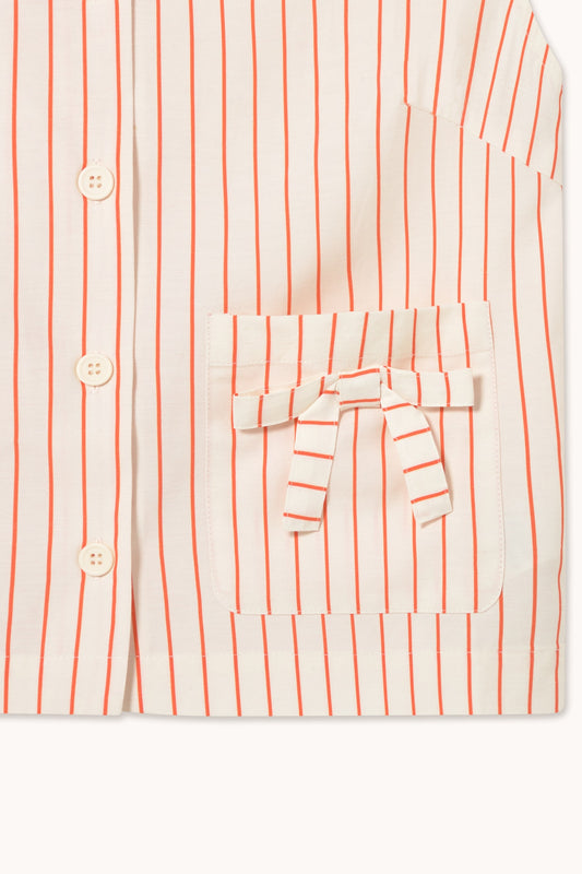 Gilet Stripes Bow Vest Off-White
