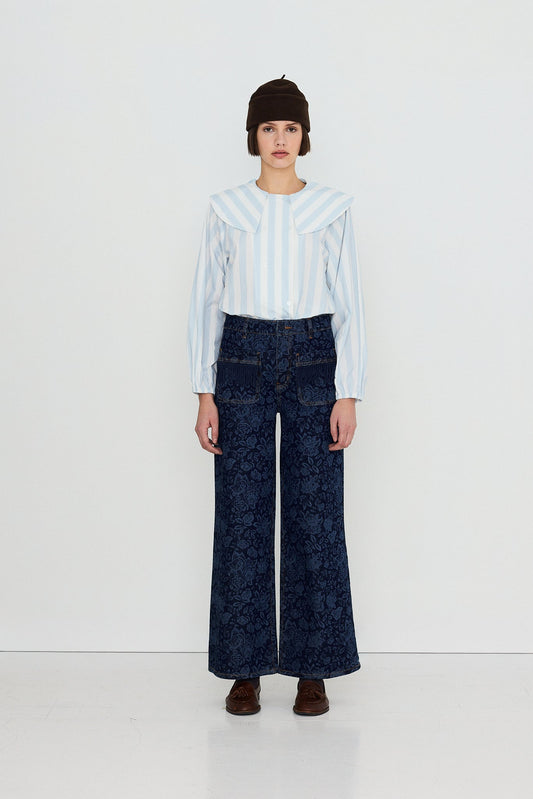 THE TINY BIG SISTER-669 STRIPES DOUBLE B BLOUSE-OFF WHITE PRETTY BLUE_04.jpg