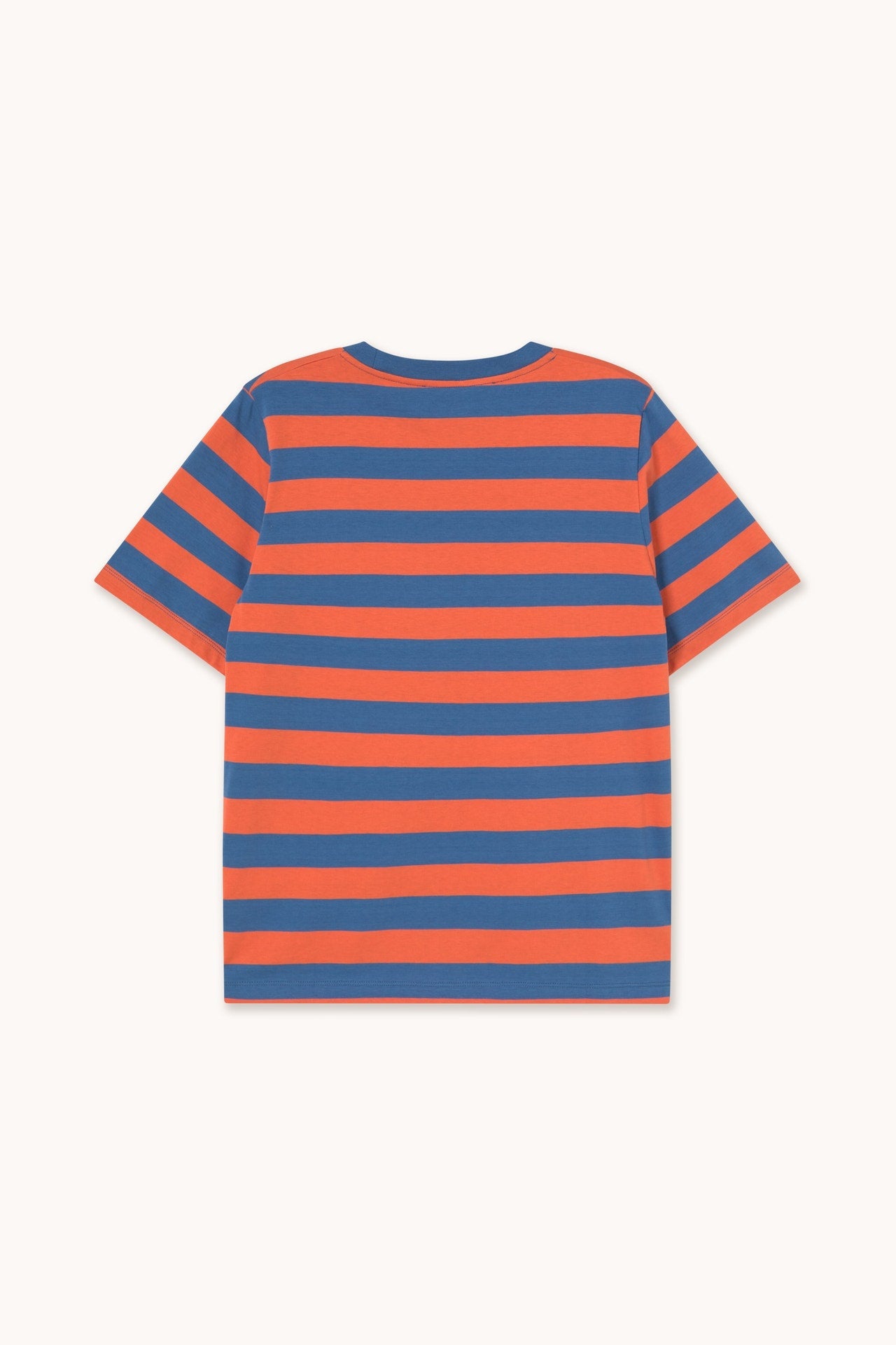 Aw25-776 Strip Basic Tee Light-Navy-Red