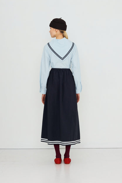THE TINY BIG SISTER-669 VOLUME SKIRT-NAVY_05.jpg