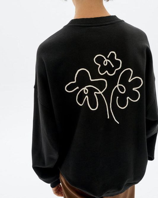 Sweatshirt Jimena Jimena Flower Ro Black