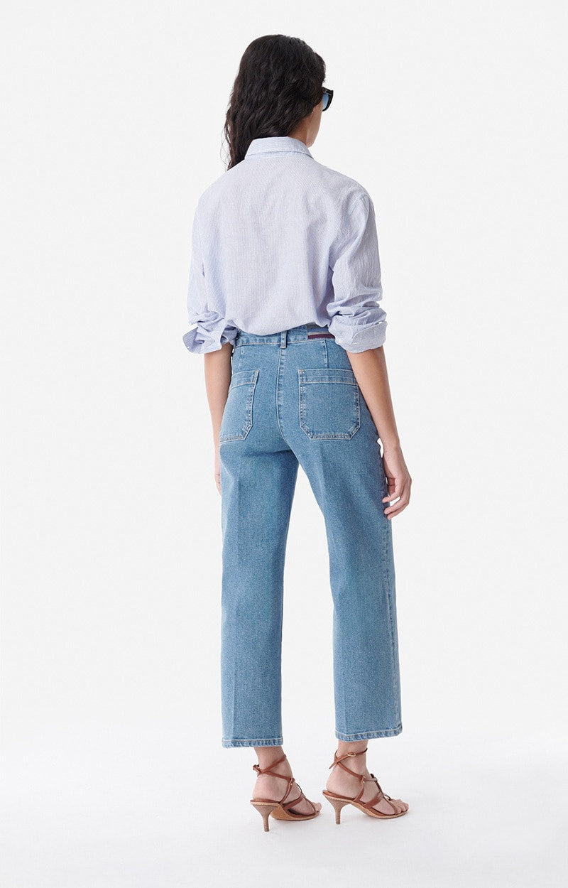 Vanessa Bruno | Helias Straight Cropped Jean - Indigo-Clair