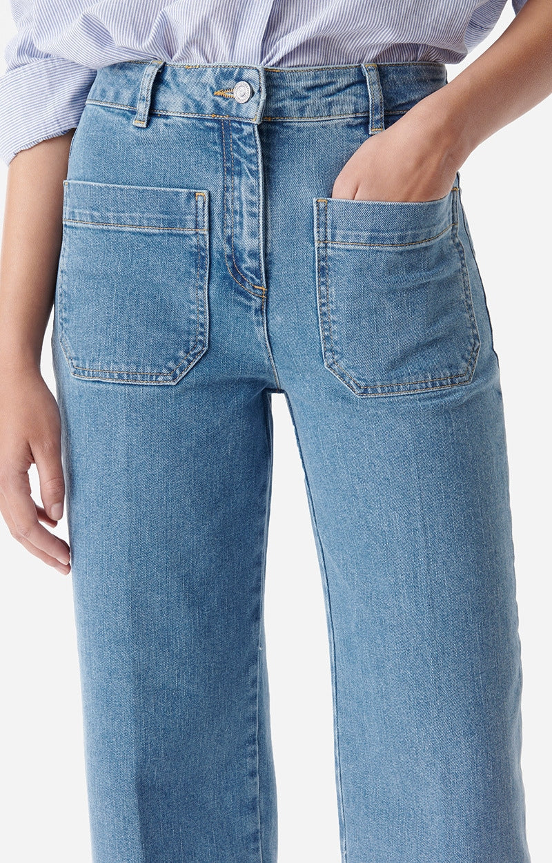 Vanessa Bruno | Helias Straight Cropped Jean - Indigo-Clair