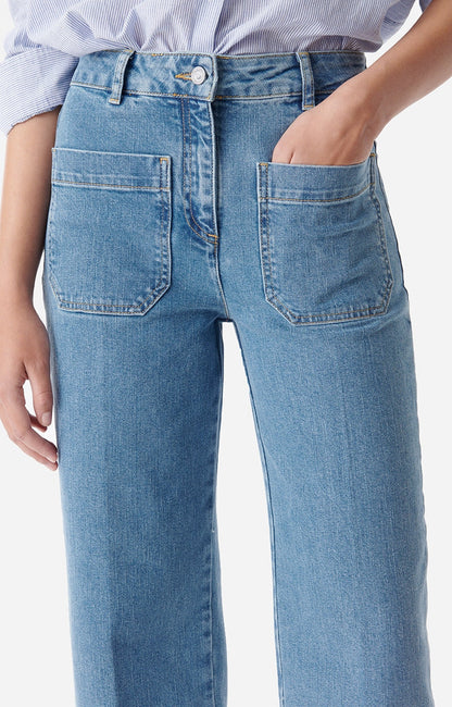 Vanessa Bruno | Helias Straight Cropped Jean - Indigo-Clair