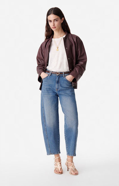 Vanessa Bruno | Caleb Barrel Cropped Jeans - Bleu-Gris