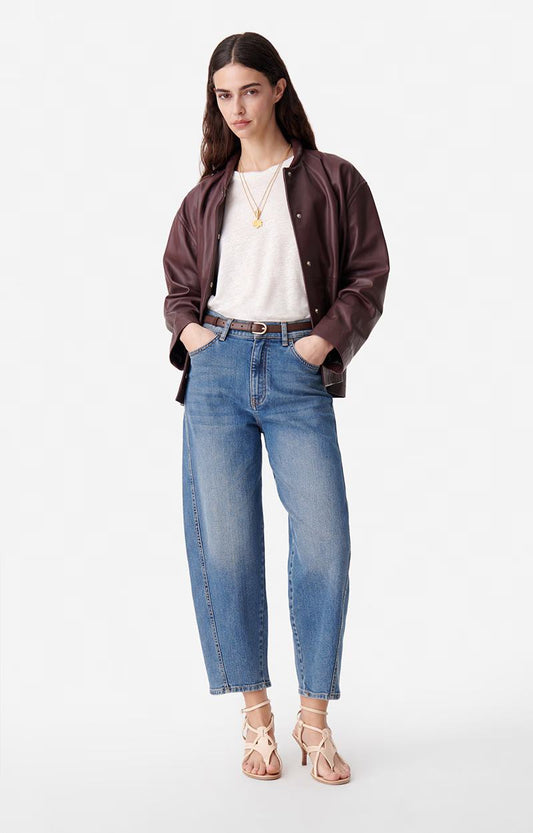 Vanessa Bruno | Caleb Barrel Cropped Jeans - Blue Grey