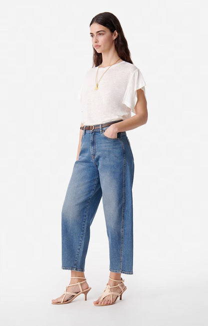 Vanessa Bruno | Caleb Barrel Cropped Jeans - Bleu-Gris