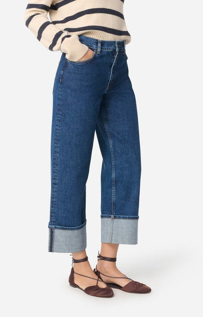 Vanessa Bruno | High-Waist Straight Leg Structured Denim Jeans - Blue Royal