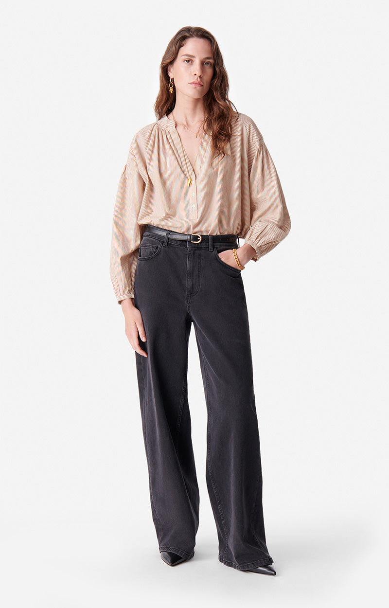 Vanessa Bruno | Bilbao High-Rise Wide Leg Jeans - Black