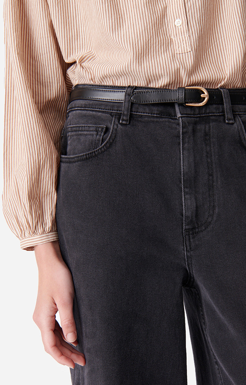 Vanessa Bruno | Bilbao High-Rise Wide Leg Jeans - Black