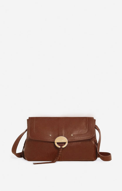 Vanessa Bruno | Othilia Shoulder Bag in Vegetable-Tanned Lambskin Havane