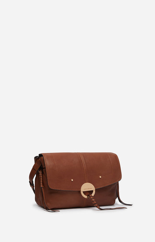 Vanessa Bruno | Othilia Shoulder Bag in Vegetable-Tanned Lambskin Havane