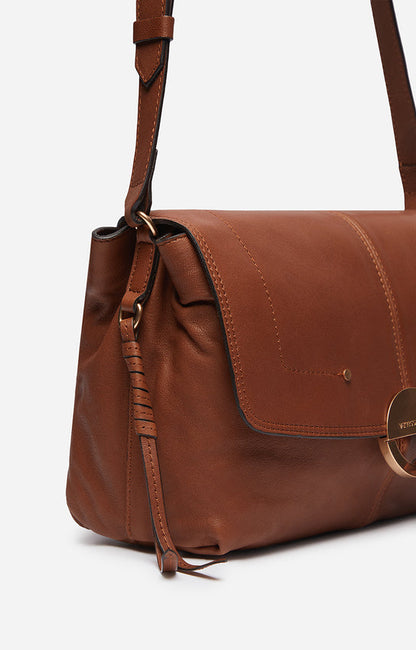 Vanessa Bruno | Othilia Shoulder Bag in Vegetable-Tanned Lambskin Havane