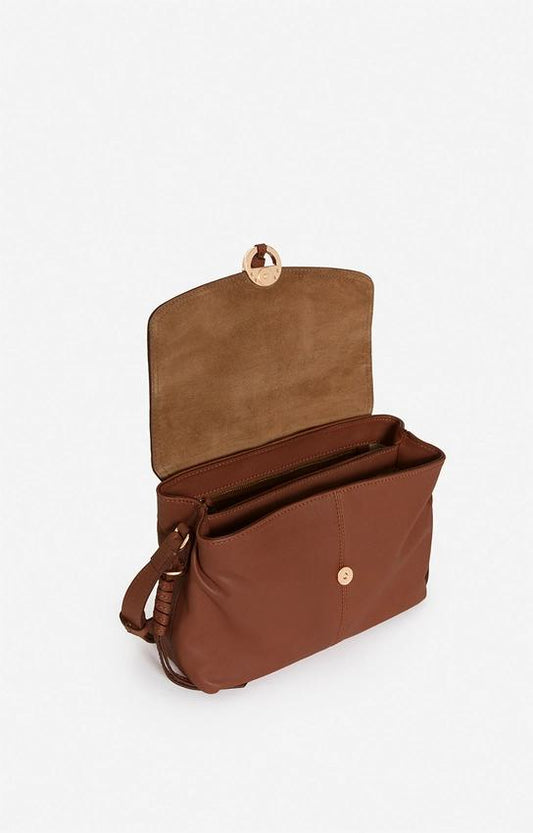 Vanessa Bruno | Othilia Flap Shoulder Bag - Lambskin Havane