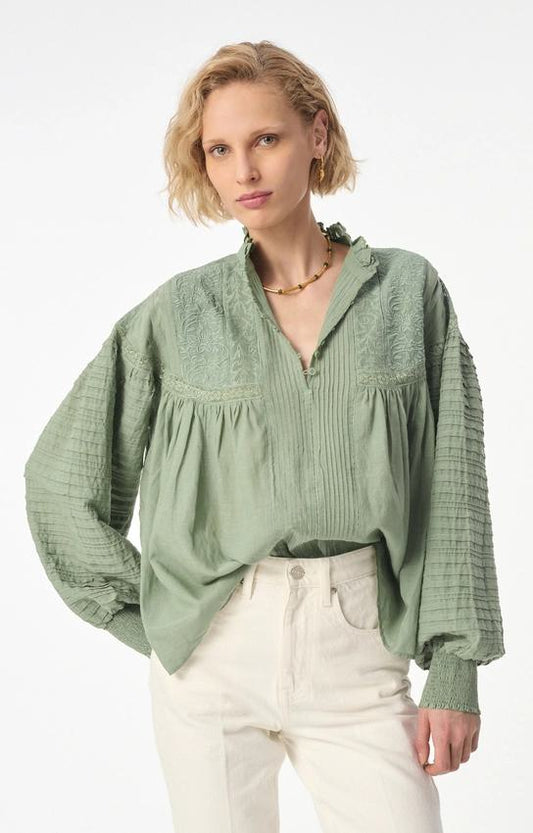 Vanessa Bruno | Broderie Anglaise Blouse - Almond Amande