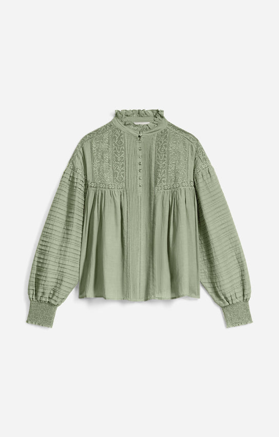 Vanessa Bruno | Broderie Anglaise Blouse - Almond Amande