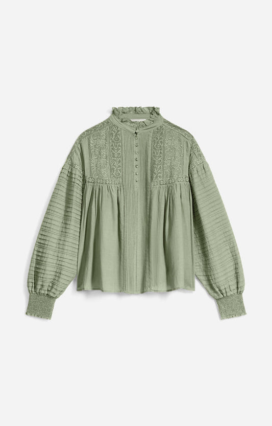 Vanessa Bruno | Broderie Anglaise Blouse - Almond Amande