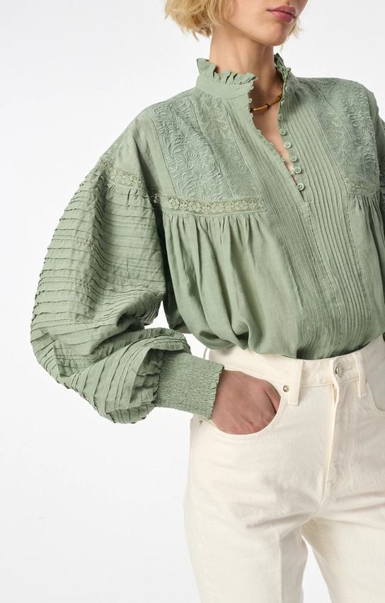 Vanessa Bruno | Broderie Anglaise Blouse - Almond Amande