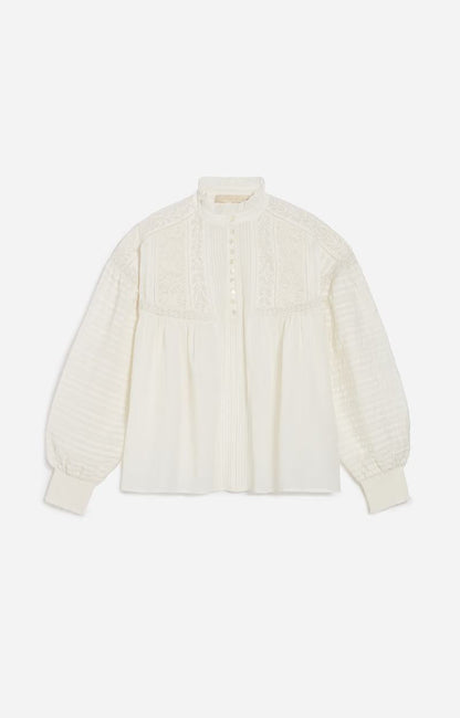 Vanessa Bruno | Dahlia Blouse - Sculptural Cotton Volume Blanc