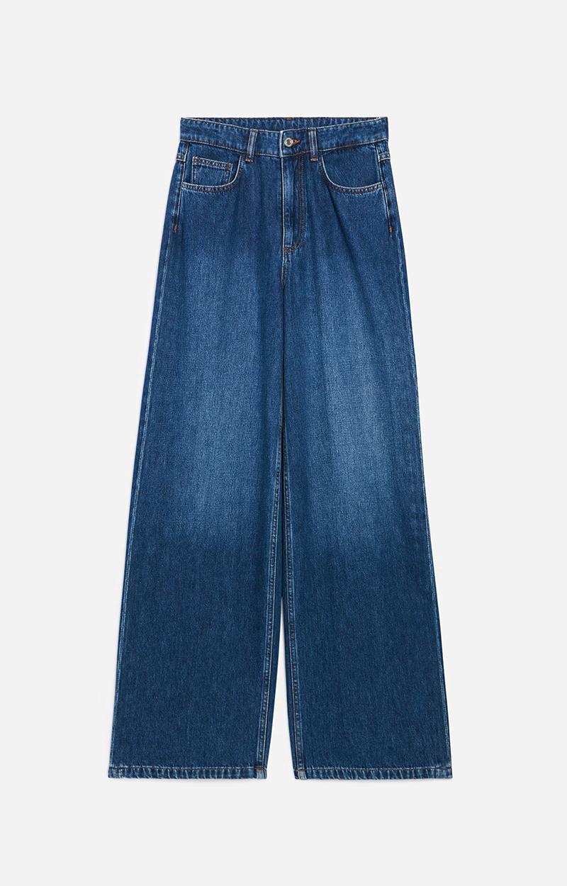 Vanessa Bruno | Bilbao High-Rise Wide-Leg Flare Jeans - Blue Royal