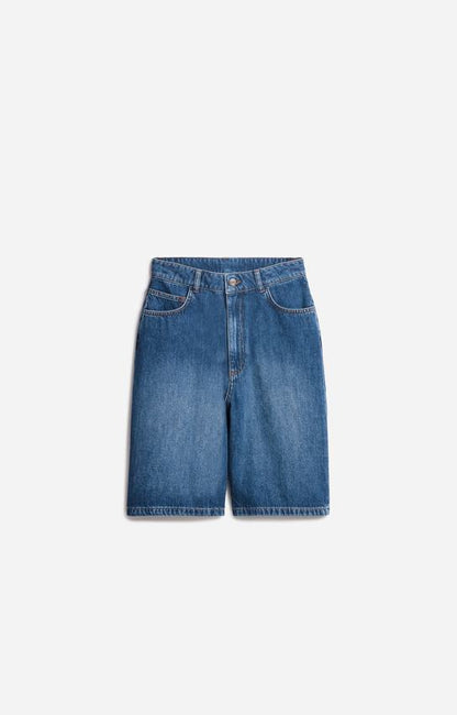 Vanessa Bruno Women's Elouan High-Waisted Denim Bermuda Shorts 100% Cotton -  Blue Royal