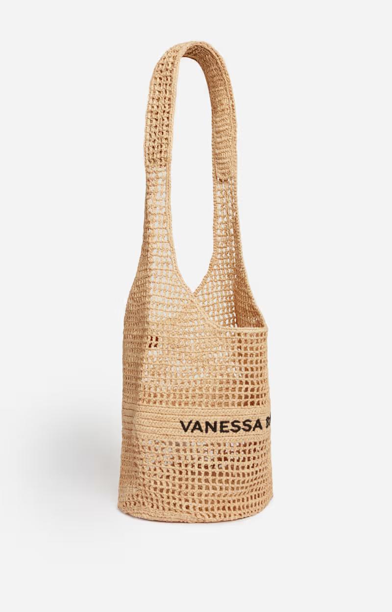 Vanessa Bruno | Classic Beach Tote in Raffia - Sable-Noir
